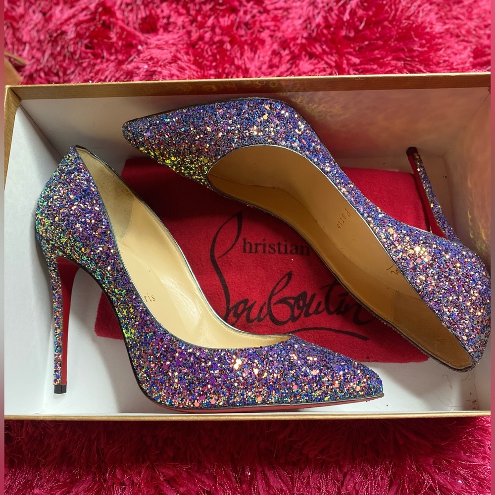 Christian Louboutin Blue sparkle 37